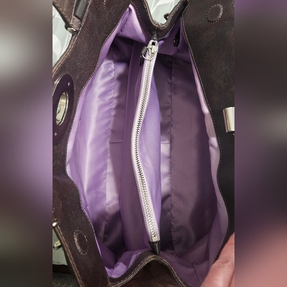 Coach XL Garnet Hobo Chocolate Leather Shoulder Bag w/Wallet & Charm - Picture 9 of 16